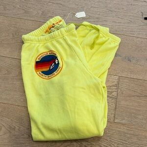 Aviator Nation Bright Yellow Joggers. Size medium.